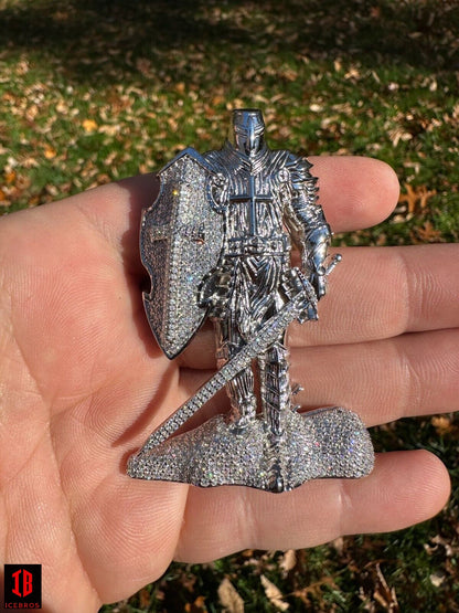 Moissanite "Silver Knight" Pendant