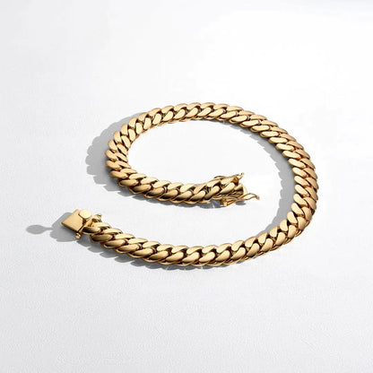 14K Gold Handmade Tight Link Miami Cuban Chains In 999 Silver - MADE TO ORDER In 1-2 Weeks