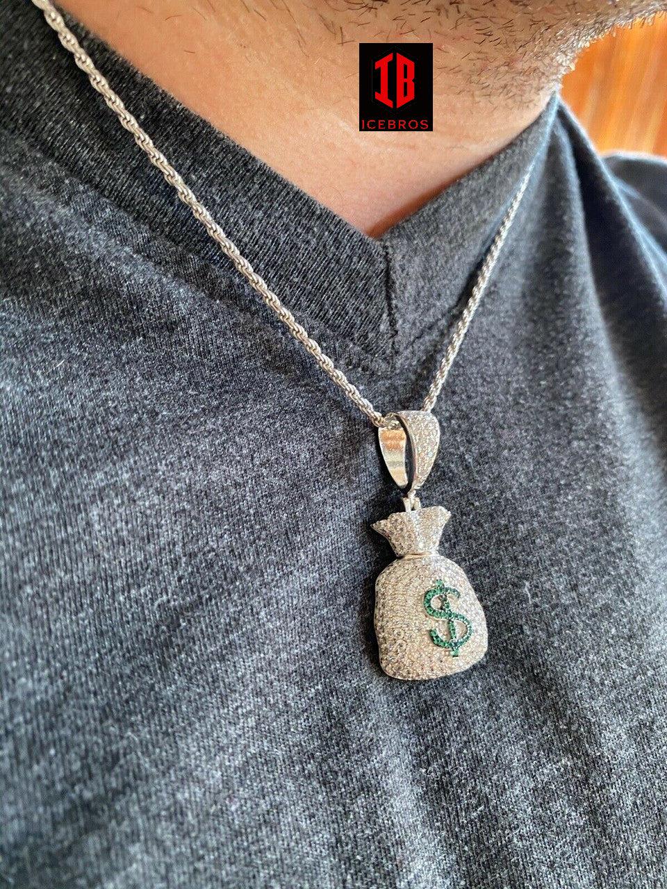 Silver 925 Dollar Money Emoji Pendant 2024