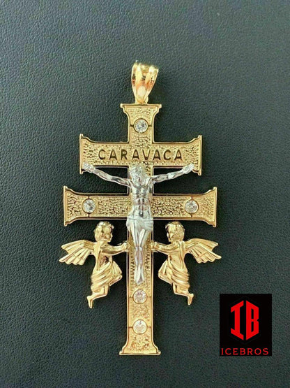 925 Sterling Silver Large Cruz De Caravaca Cross Pendant 2.5inch Plata Necklace - Flawless Karat