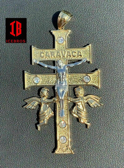 925 Sterling Silver Large Cruz De Caravaca Cross Pendant 2.5inch Plata Necklace - Flawless Karat