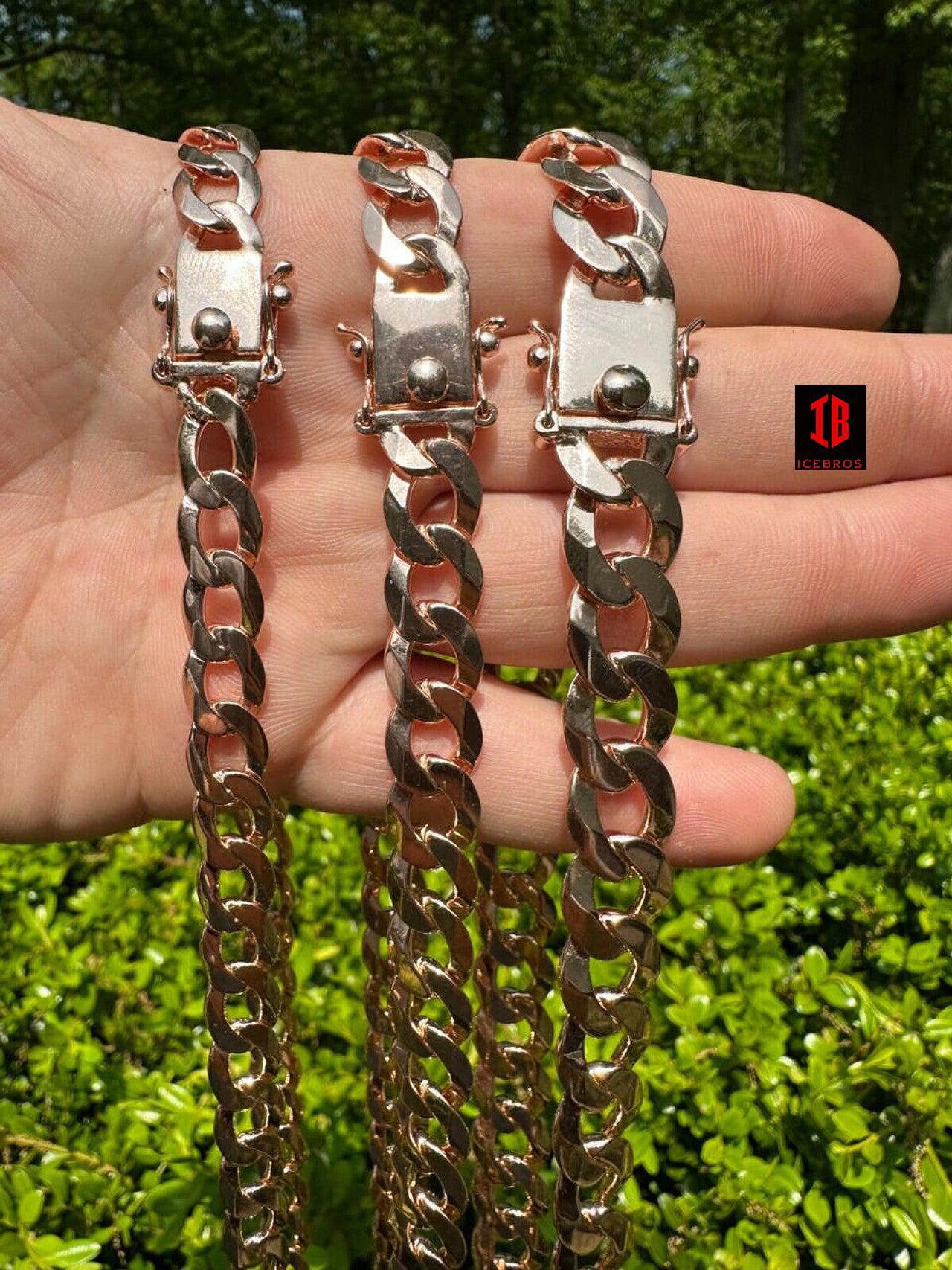 Flat ITALY Curb Cuban Link Necklace 925 Sterling Silver Sleek Boxed Clasp