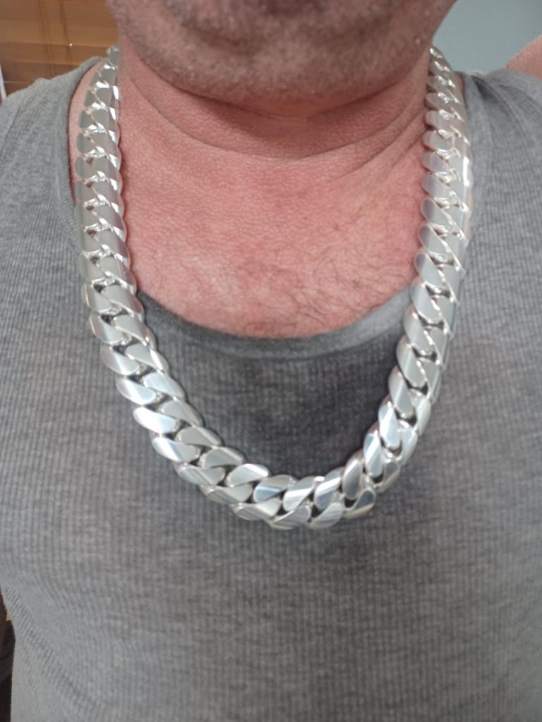 Handmade Tight Link Miami Cuban Chains In 999 Silver - MADE TO ORDER In 1-2 Weeks - Flawless Karat