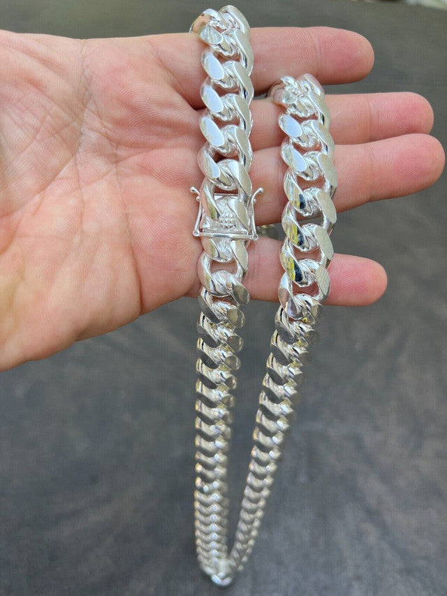 Huge Real 925 Sterling Silver Miami Cuban Kilo Chain Box Clasp (16mm)