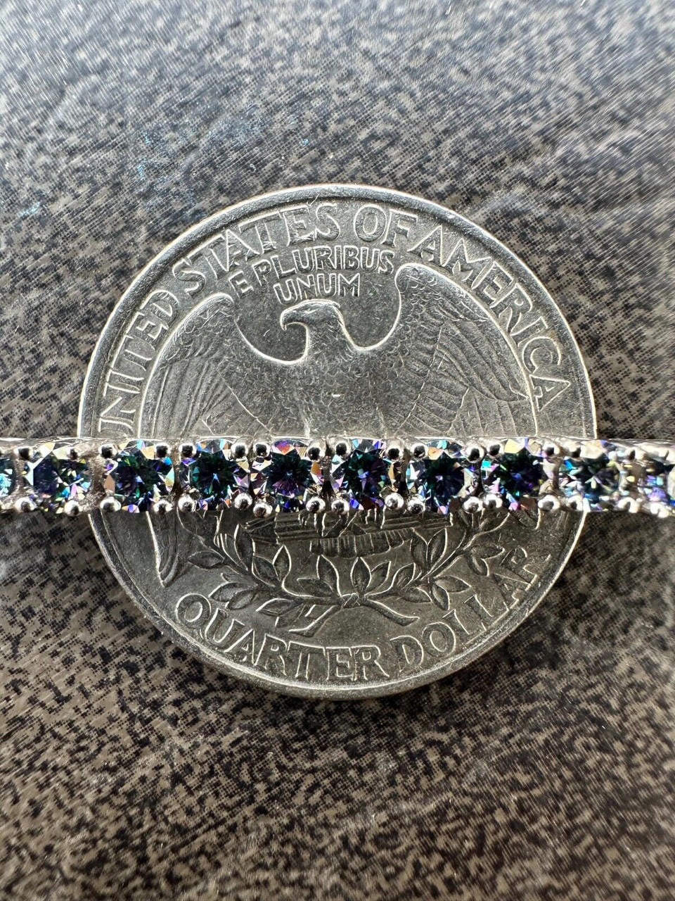 Iced Blue MOISSANITE Tennis Bracelet 925 Sterling Silver Pass Diamond Tester (3mm-5mm)