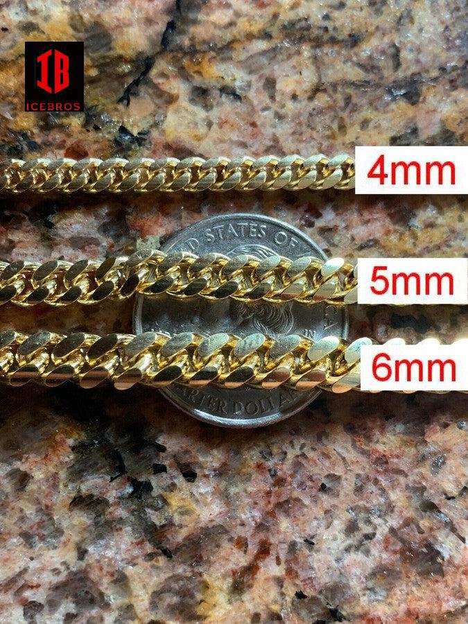 Miami Cuban Link Bracelet With Box Lock 14k Gold Over Solid 925 Silver ITALY - Flawless Karat