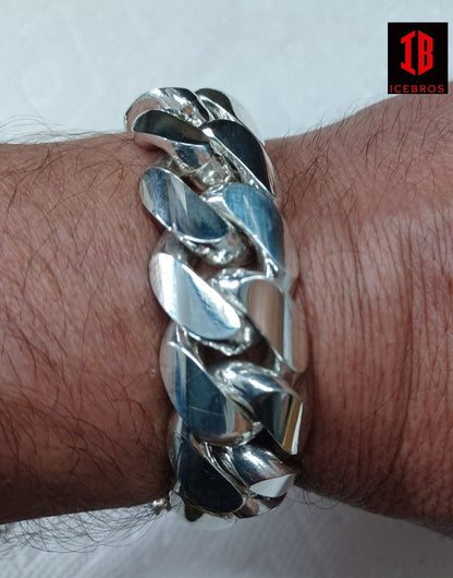 Vermeil Handmade Tight Link Miami Cuban Bracelets In 999 Silver - MADE TO ORDER In 1-2 Weeks - Flawless Karat