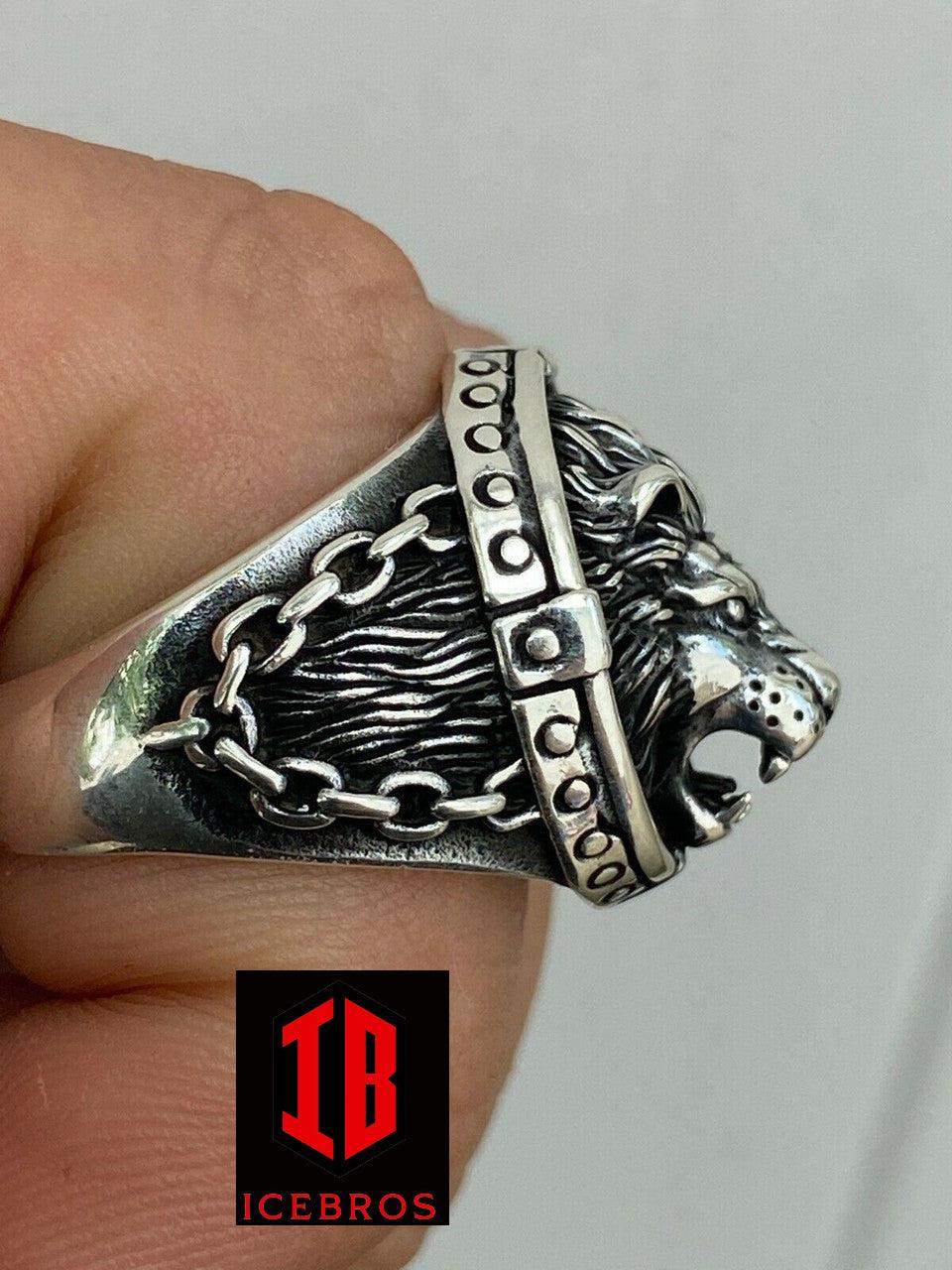 Vintage Real Solid 925 Sterling Silver King Lion Of Judah Rasta Ring Sz 7-13 HEAVY - Flawless Karat