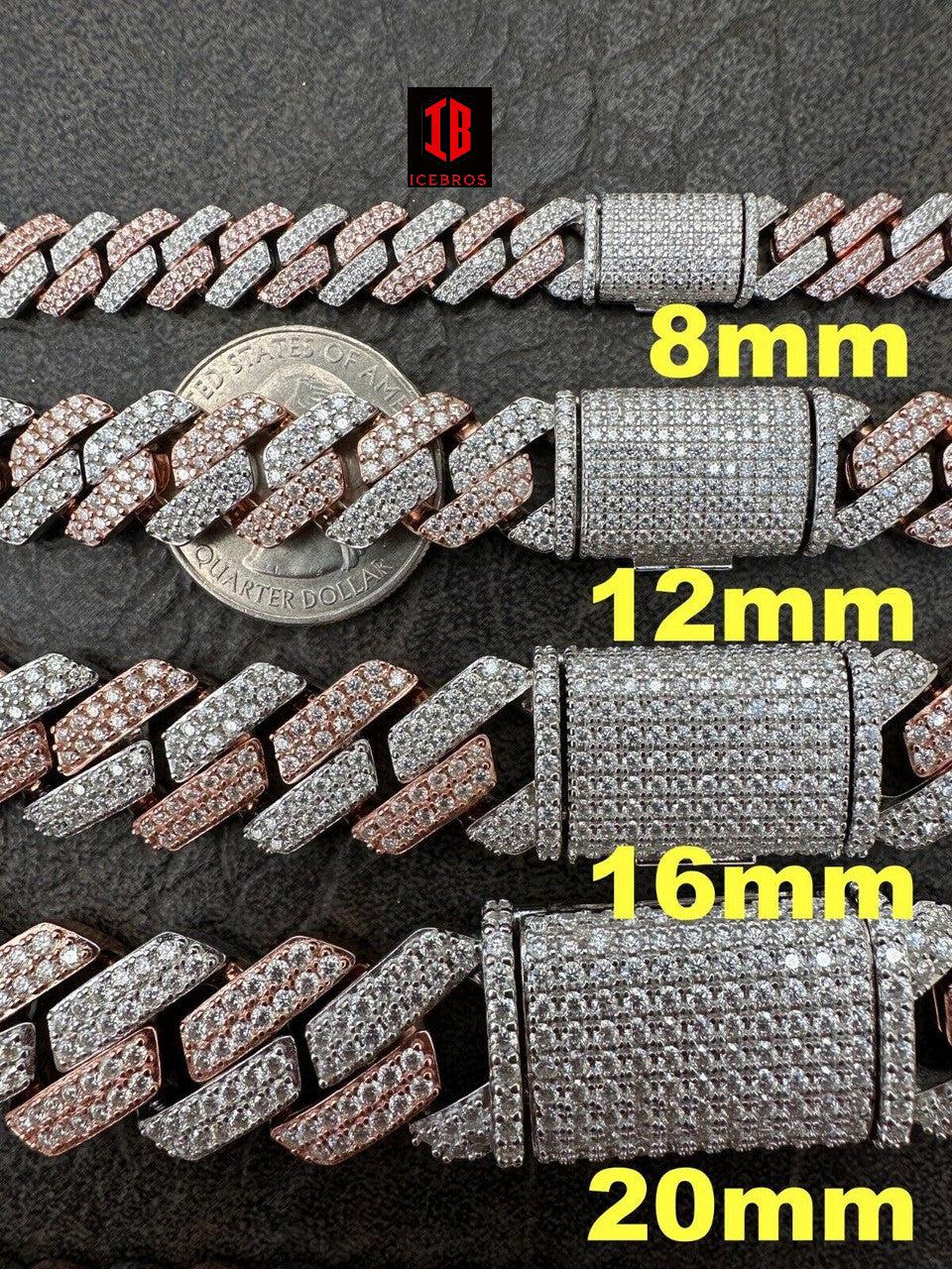 Detailed shot of Miami Cuban Link Chain in Rose Gold with size variations