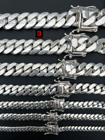 Vermeil Handmade Tight Link Miami Cuban Bracelets In 999 Silver - MADE TO ORDER In 1-2 Weeks