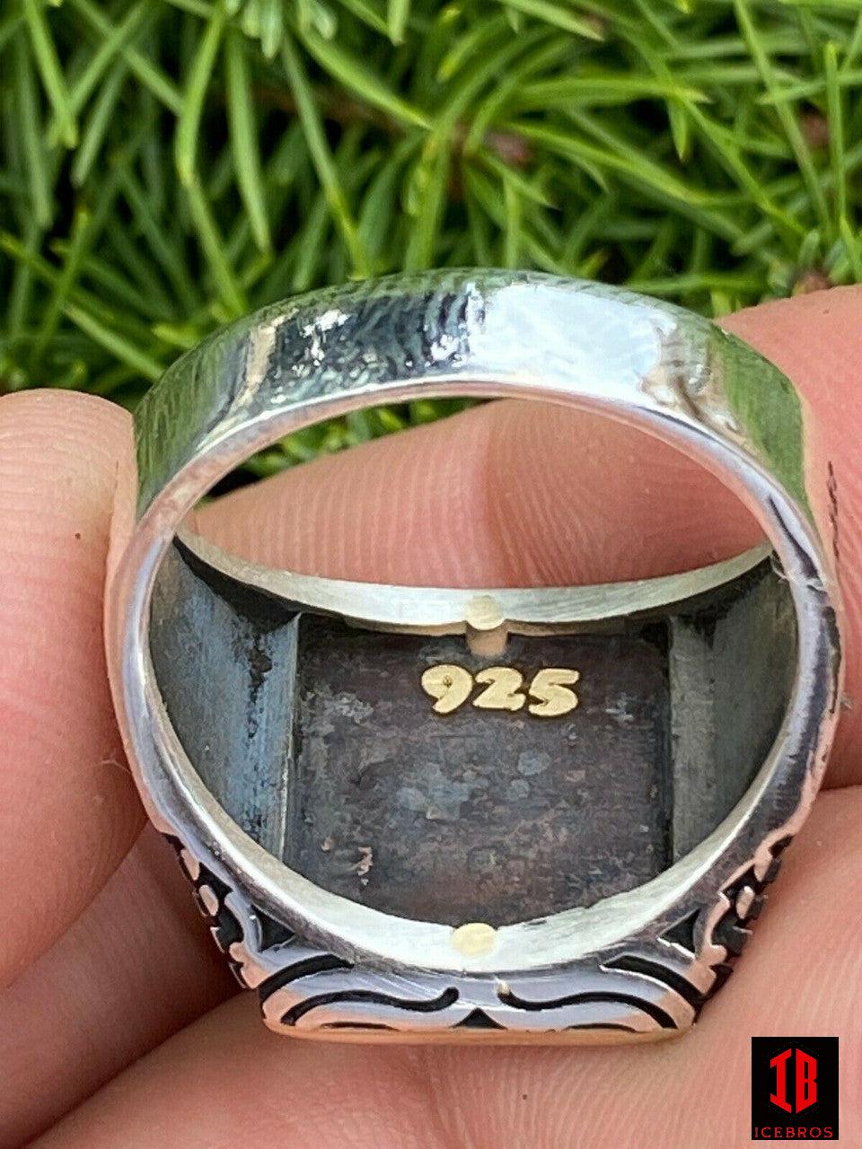 14k Vermeil 925 Sterling Silver Albanian Double Headed Eagle Ring