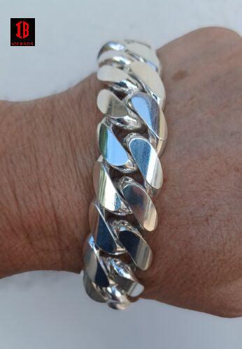 Vermeil Handmade Tight Link Miami Cuban Bracelets In 999 Silver - MADE TO ORDER In 1-2 Weeks