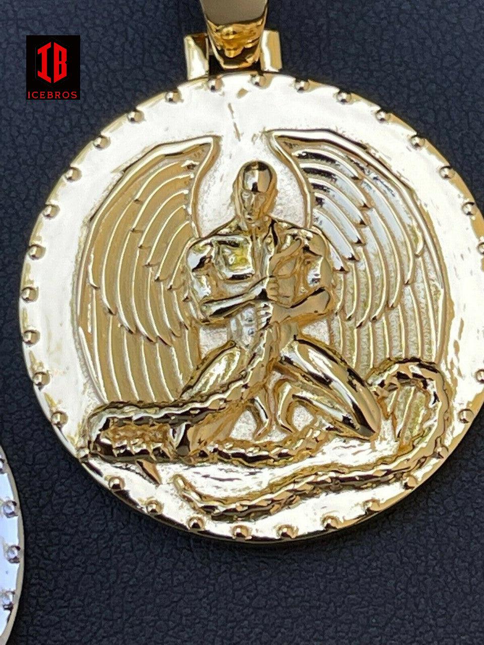 925 Silver Gold Euphanasia Tupac 2Pac Pendant Medallion Necklace Charm