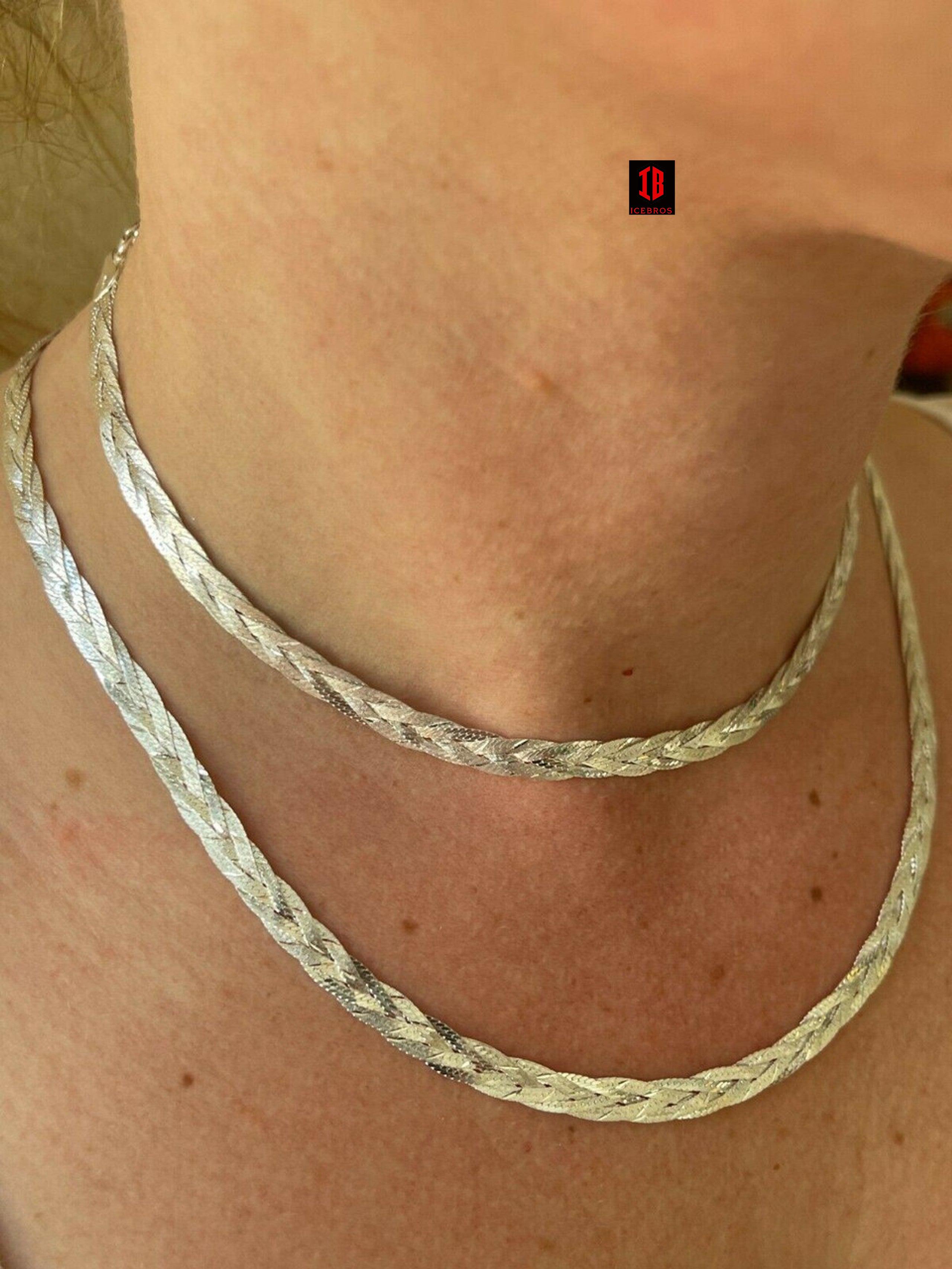 Vintage Sterling Silver deals 925 Braided Necklace Chain