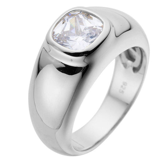 Large 2.5ct MOISSANITE Solitaire Men's Real Solid 925 Sterling Silver Ring Pinky Engagement