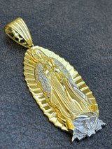 Iced Hip Hop Virgin Mary Pendant 925 Silver / Gold MOISSANITE Pass Diamond Test