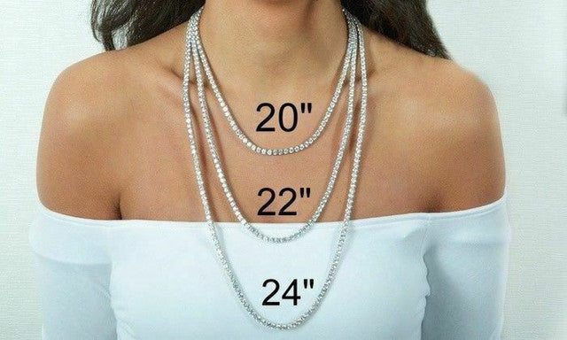 Ladies Tennis Chain SOLID 925 Sterling Silver Single Row ITALY Man Made Diamonds