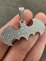 MOISSANITE Real 925 Silver/Gold Plated Iced Batman Superhero Pendant Necklace