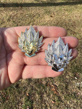 MOISSANITE Real Silver / Gold Plated Iced Goku Super Saiyan Dragon Ball Necklace