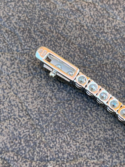 REAL 3mm MOISSANITE Tennis Chain Necklace - VVS D Color - Passes Diamond Tester