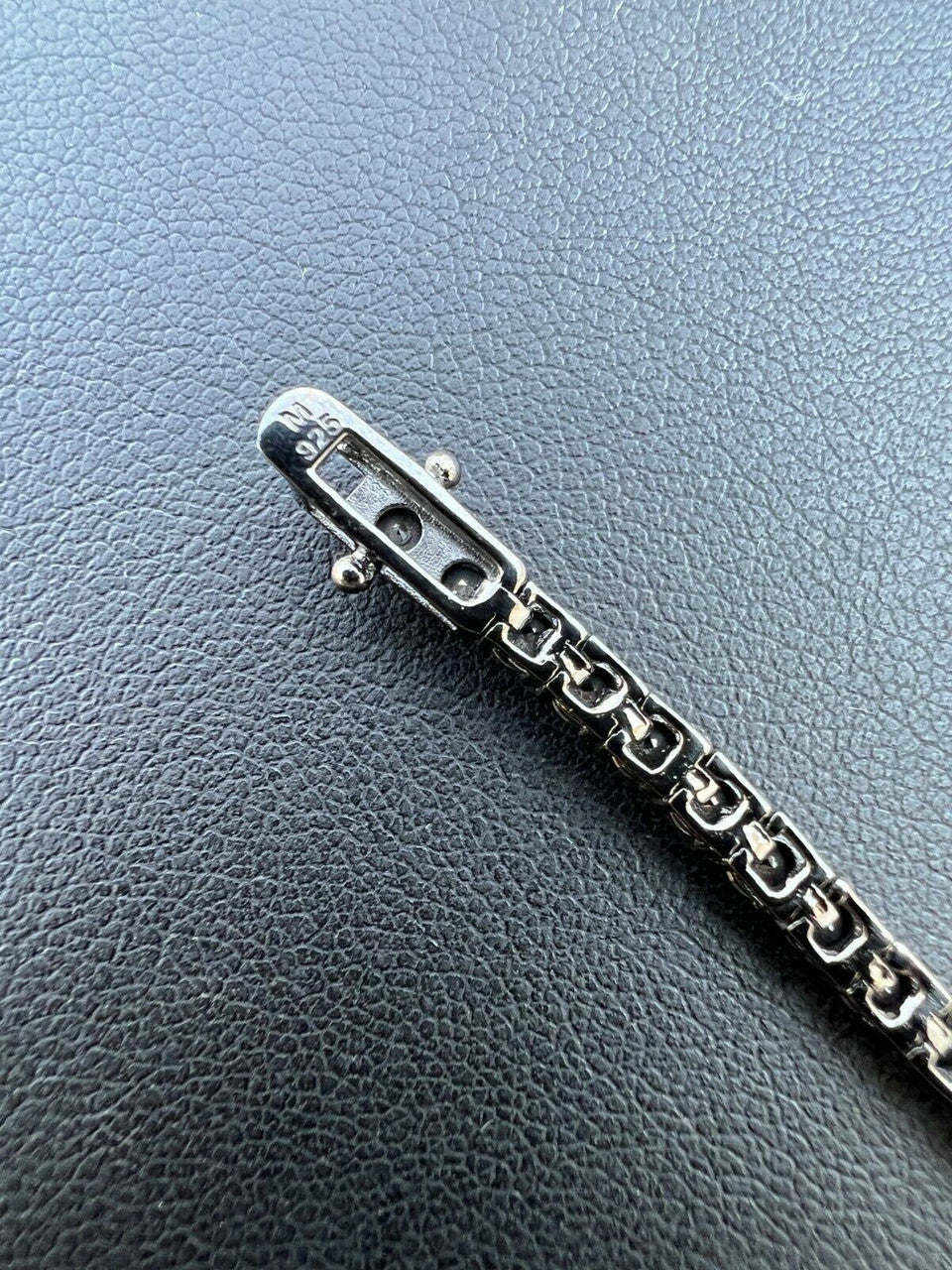 Black OXIDIZED MOISSANITE Tennis Bracelet 925 Sterling Silver Pass Diamond Tester 3mm