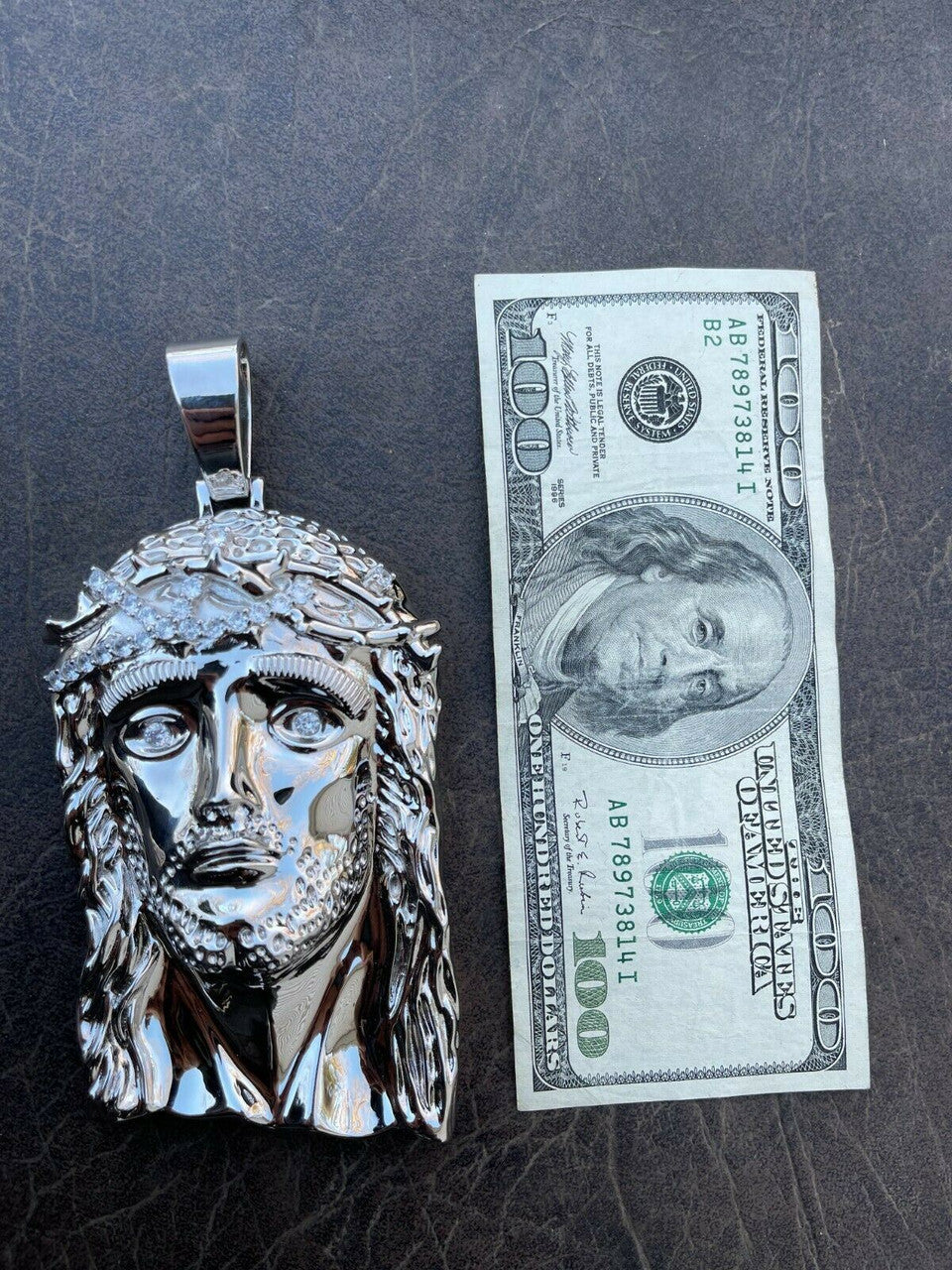 LARGE ICED MOISSANITE 925 Sterling Silver Hip Hop Men's Jesus Piece Pendant