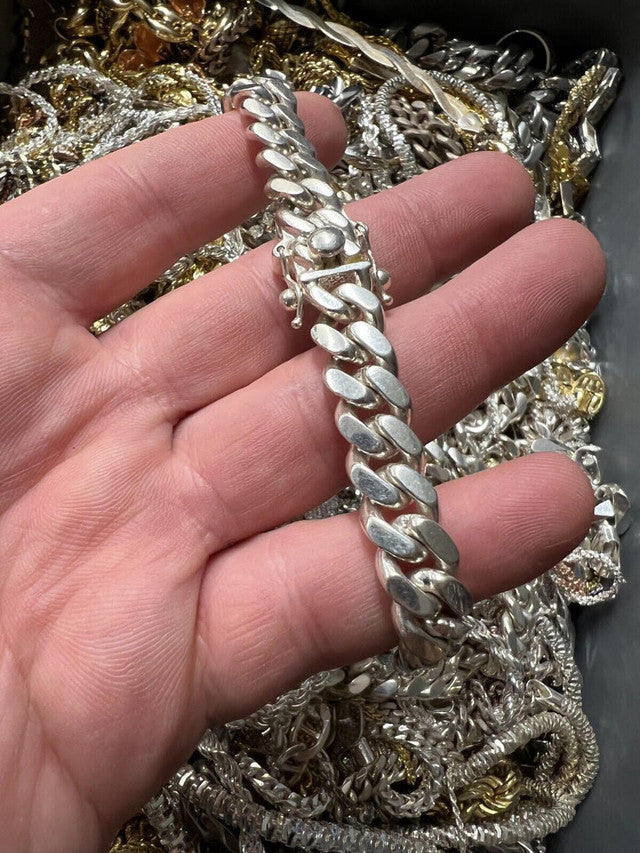 Italian 925 Sterling Silver Chains/Bracelets For Repair Repolish Scrap Melt