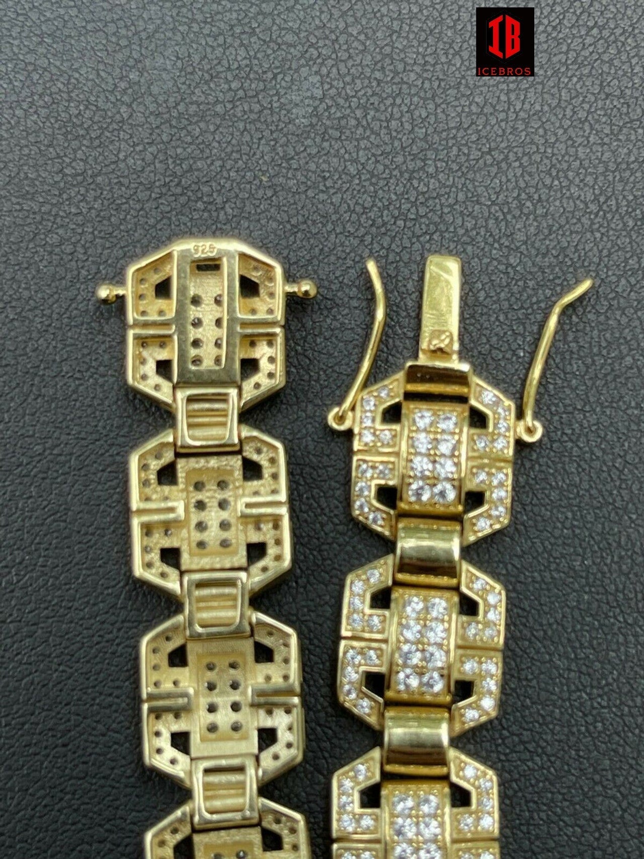White Gold Custom Link Moissanite Diamond Tennis Bracelet 11mm
