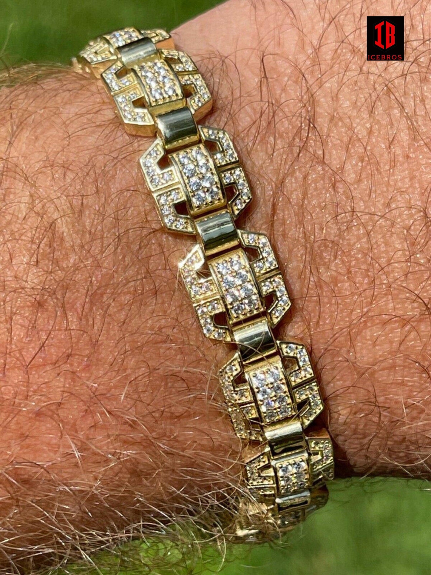 White Gold Custom Link Moissanite Diamond Tennis Bracelet 11mm