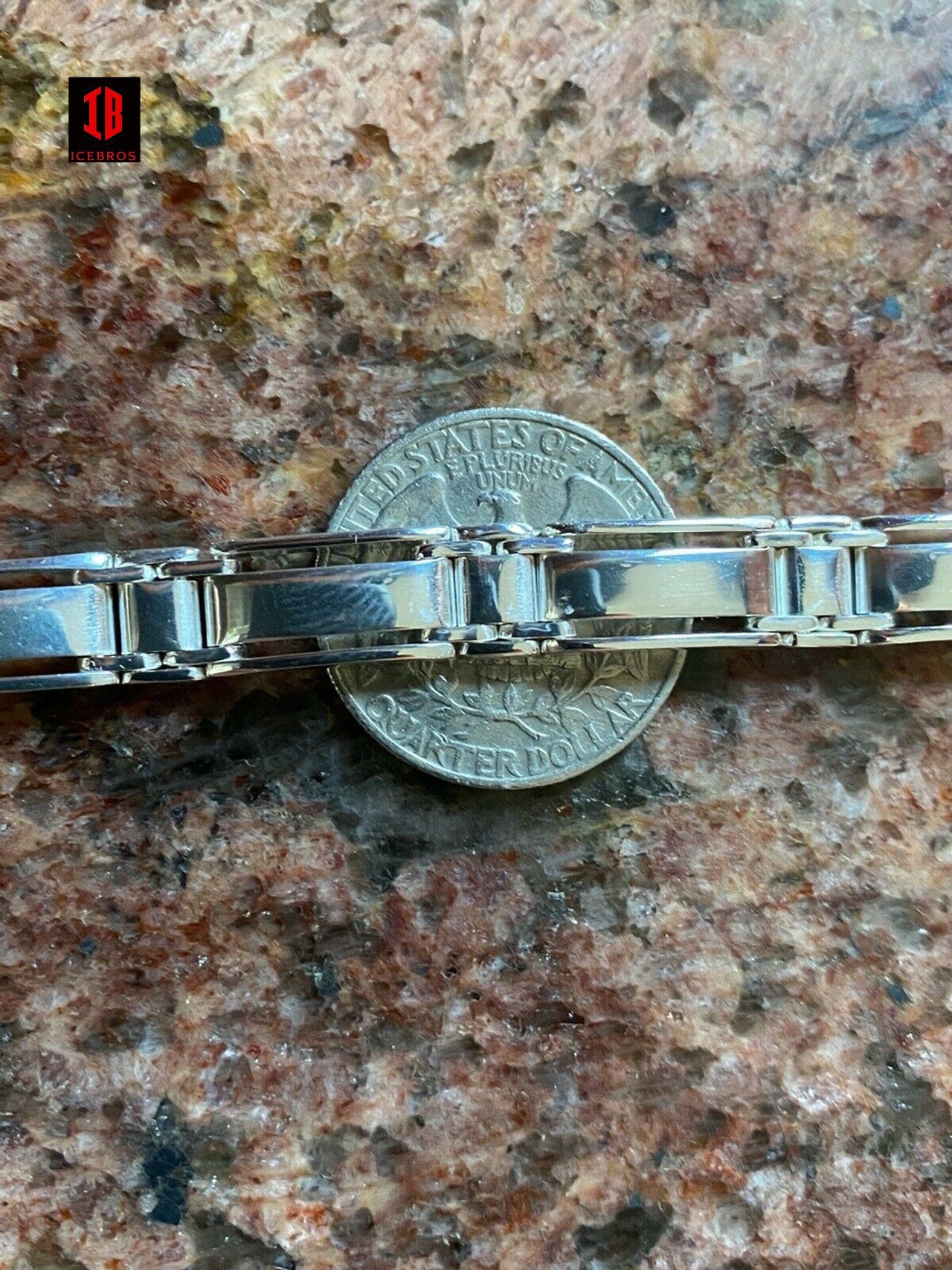 Men’s Real Solid 925 Sterling Silver Presidential Custom Link Bracelet 9mm Wide