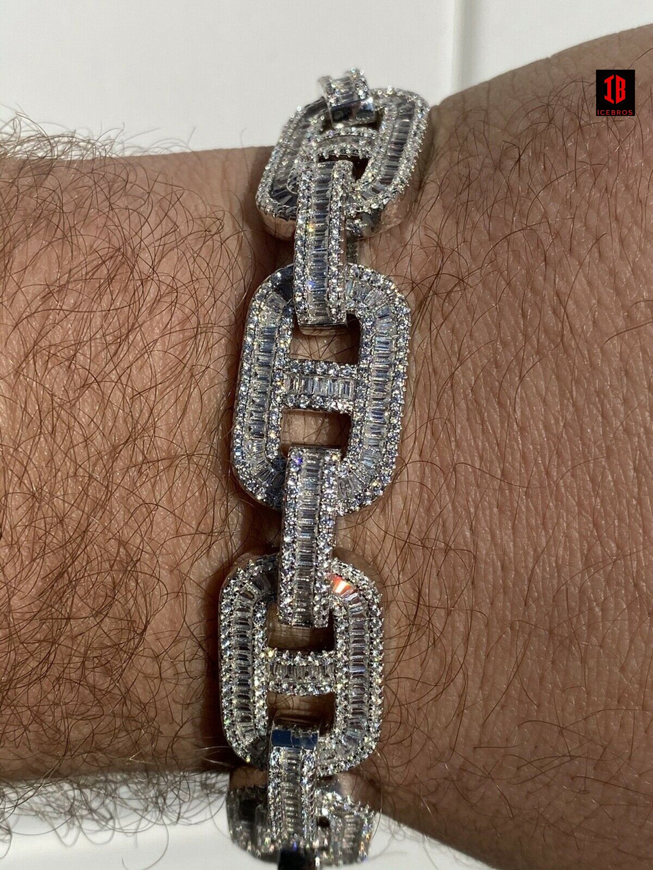 Mens silver gucci link Bracelet selling