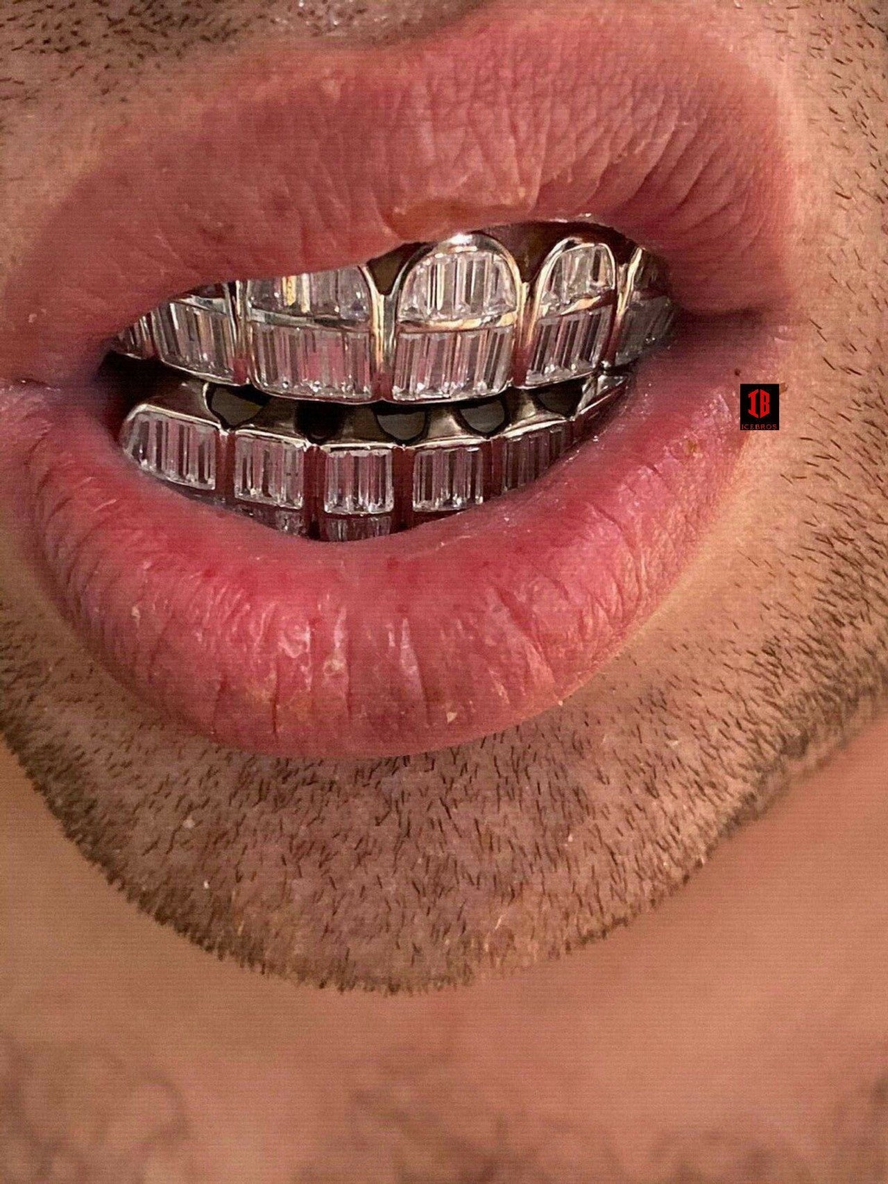 25 Silver White Gold Filled Baguette Diamond GRILLZ Teeth All Grills