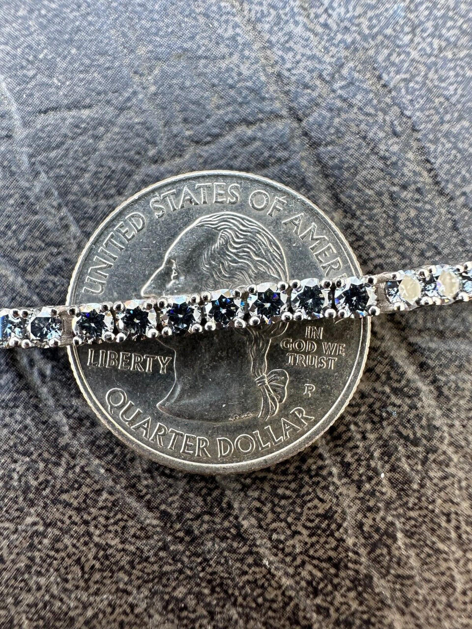 Iced Gray MOISSANITE Tennis Bracelet 925 Silver Pass Diamond Test (3mm-5mm)
