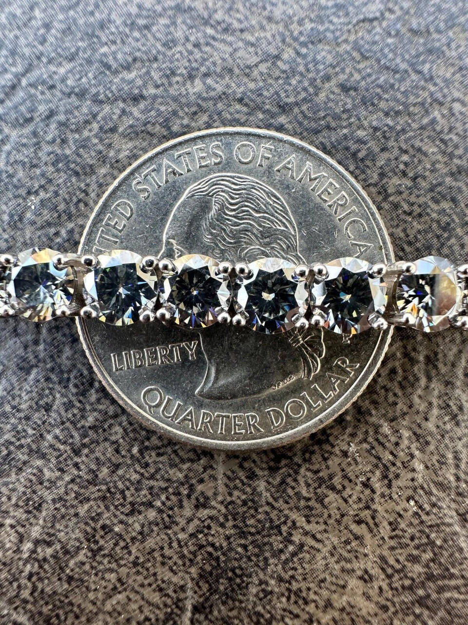Iced Gray MOISSANITE Tennis Bracelet 925 Silver Pass Diamond Test (3mm-5mm)